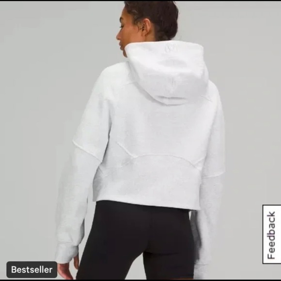 NWOT Lululemon Scuba Oversized 1/2 Zip in Heathered Core Ultra Light Grey - Picture 3 of 6